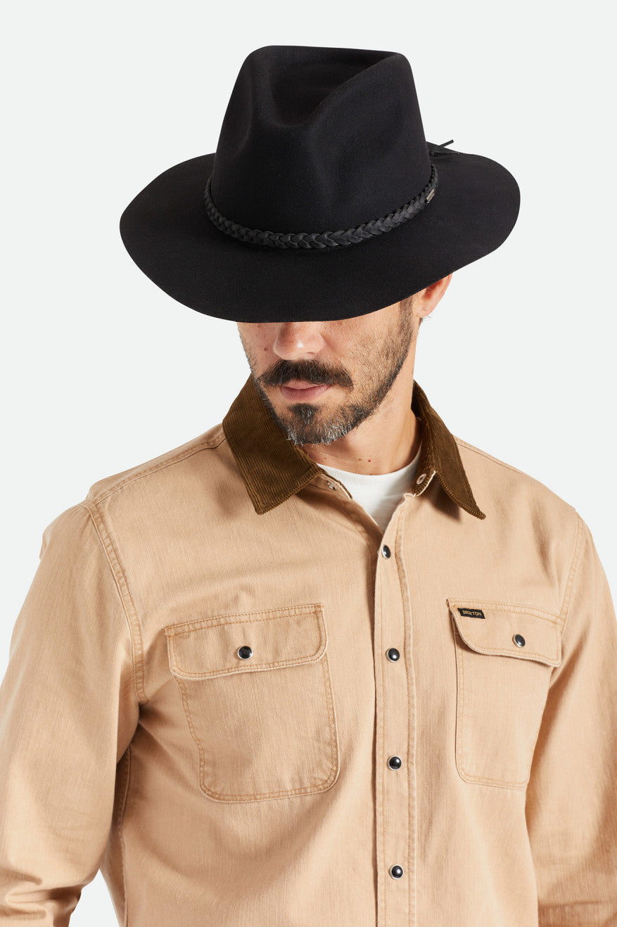 Fedora Brixton Messer Western Fedora Feminino Pretas | CTLGP-0296