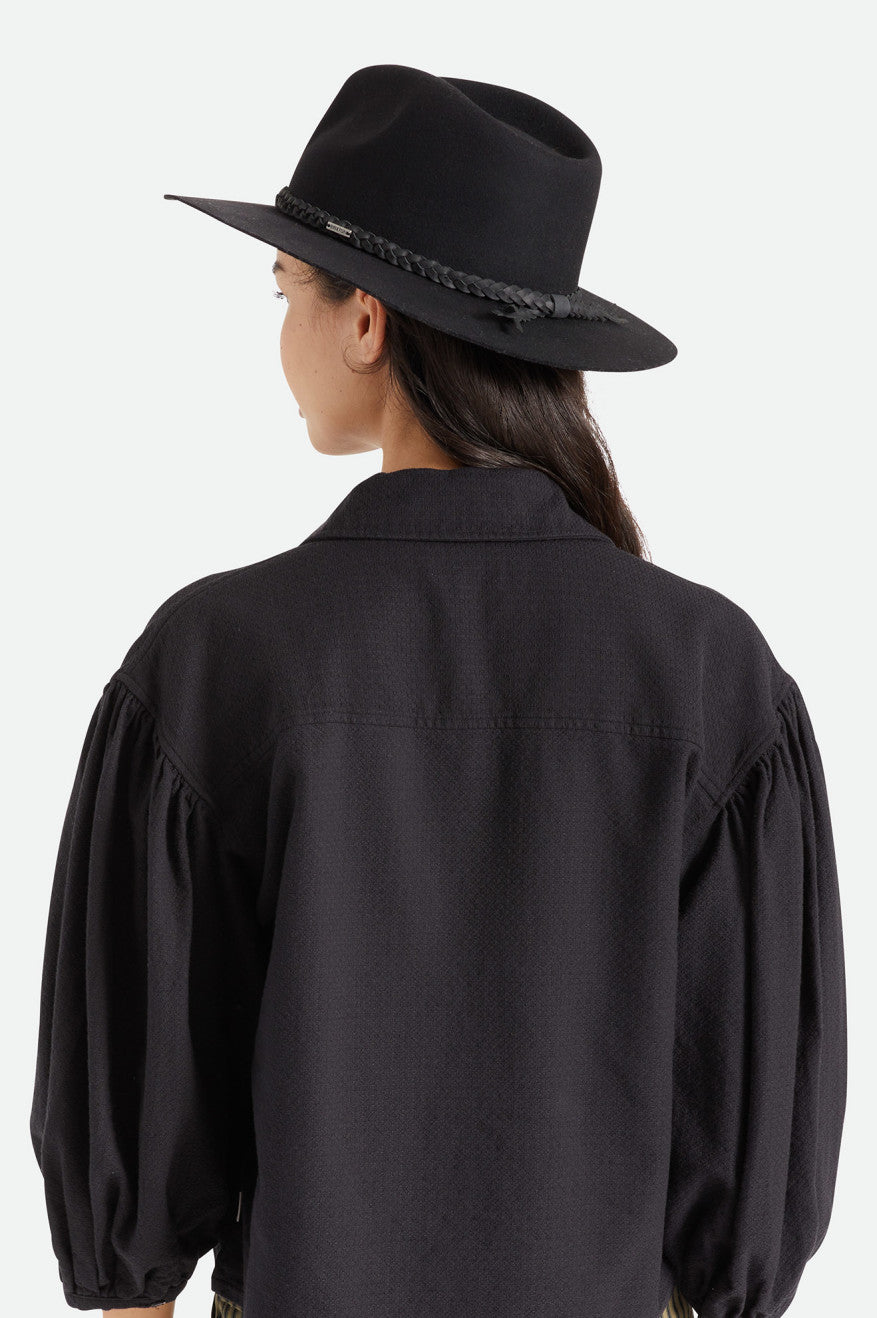 Fedora Brixton Messer Western Fedora Feminino Pretas | CTLGP-0296