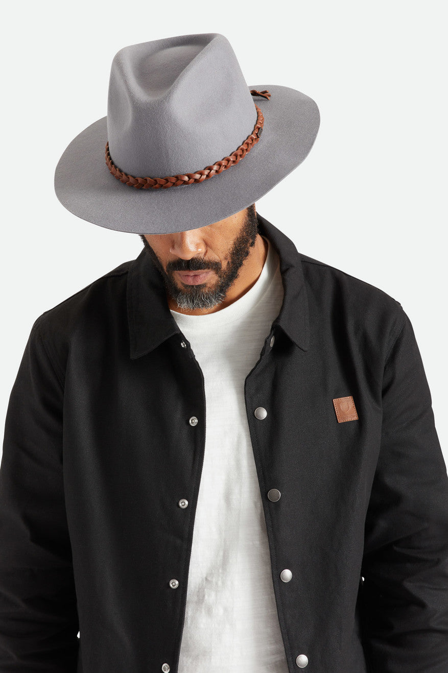 Fedora Brixton Messer Western Masculino Cinzentas | SYLXP-7490