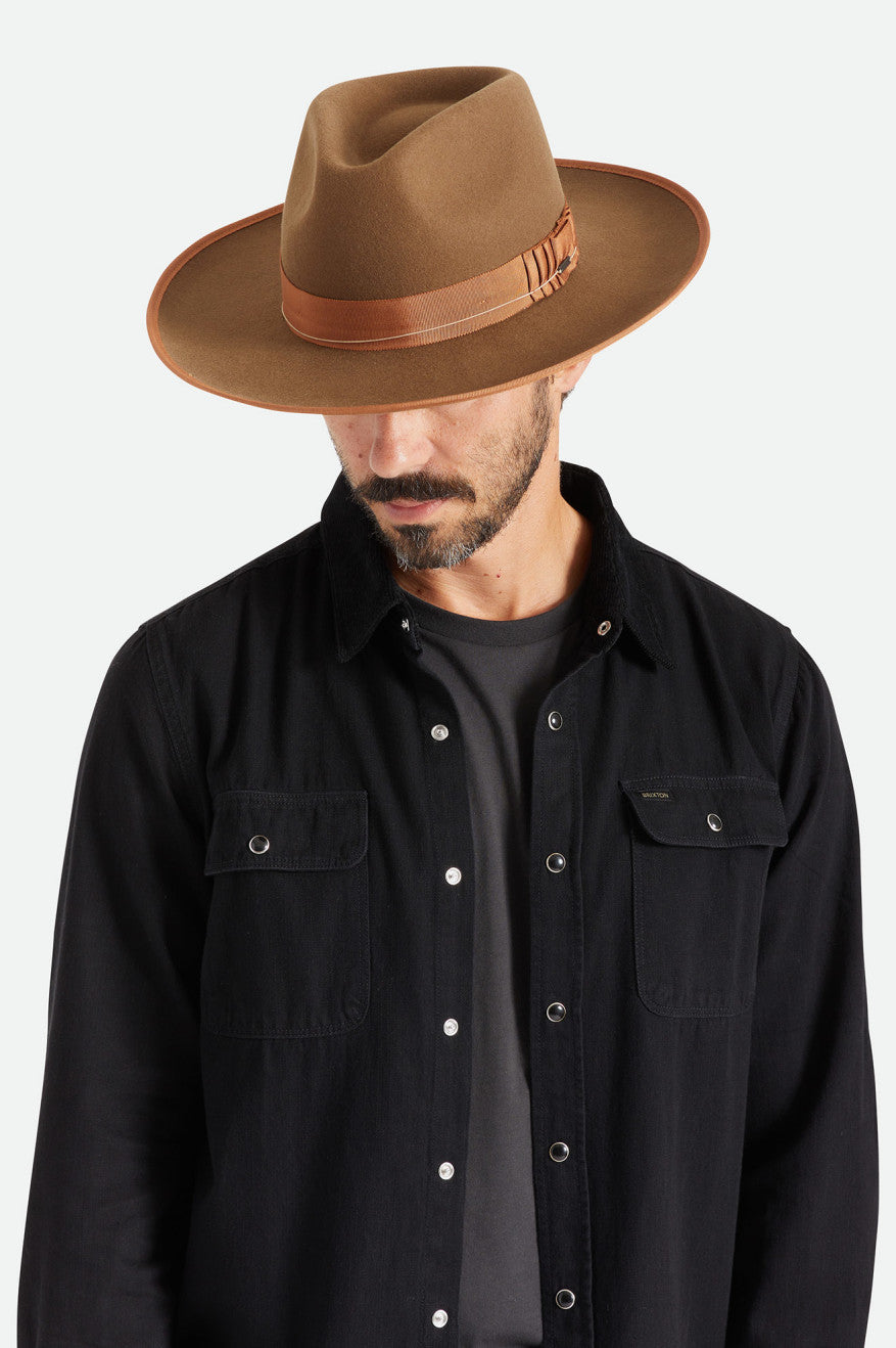 Fedora Brixton Reno Masculino Cafes | DGSKP-2140