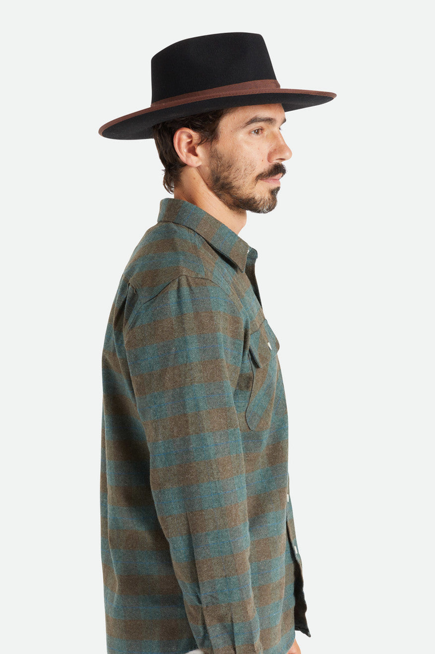 Fedora Brixton Reno Masculino Pretas Marrom | GOTNE-8167