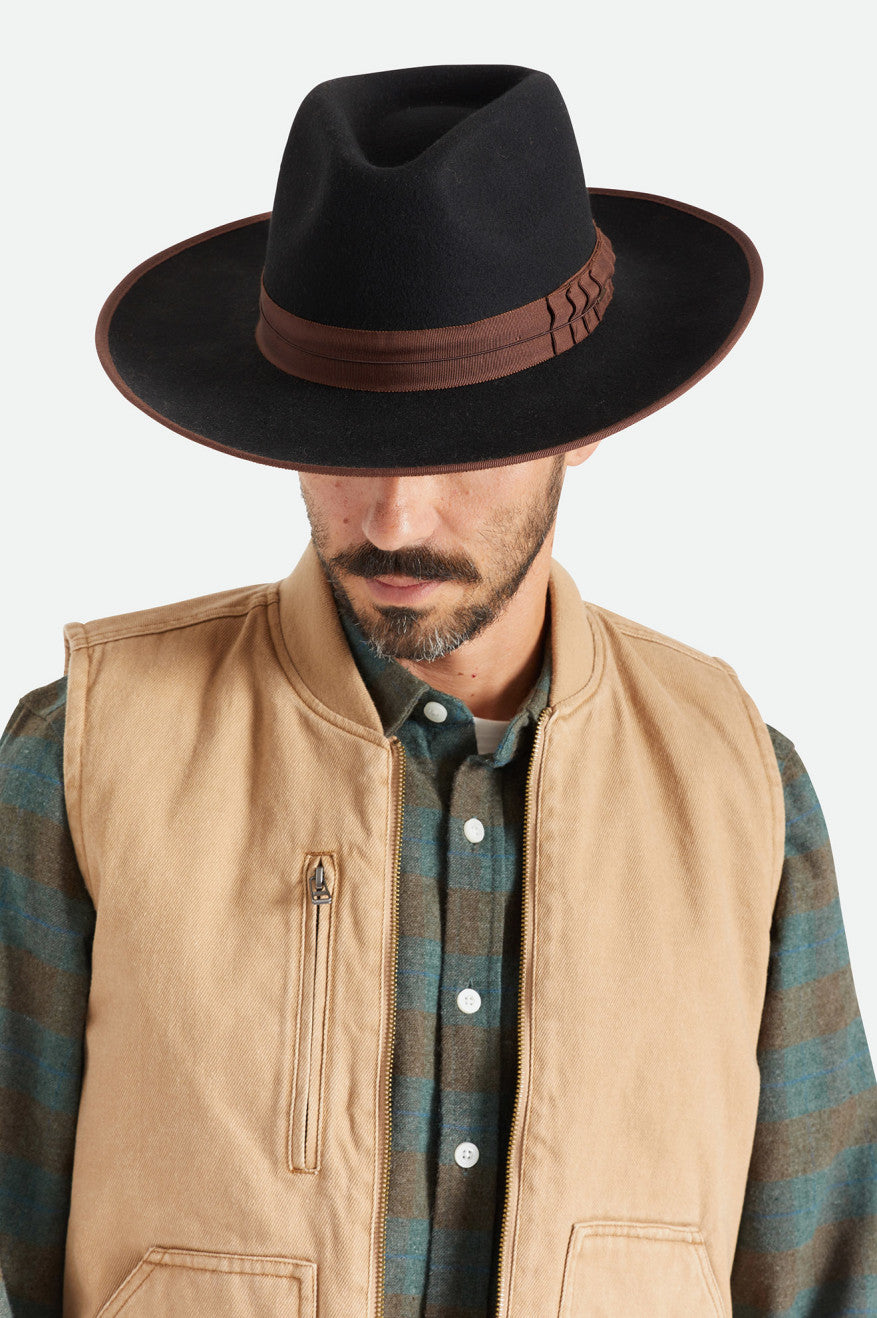 Fedora Brixton Reno Masculino Pretas Marrom | GOTNE-8167