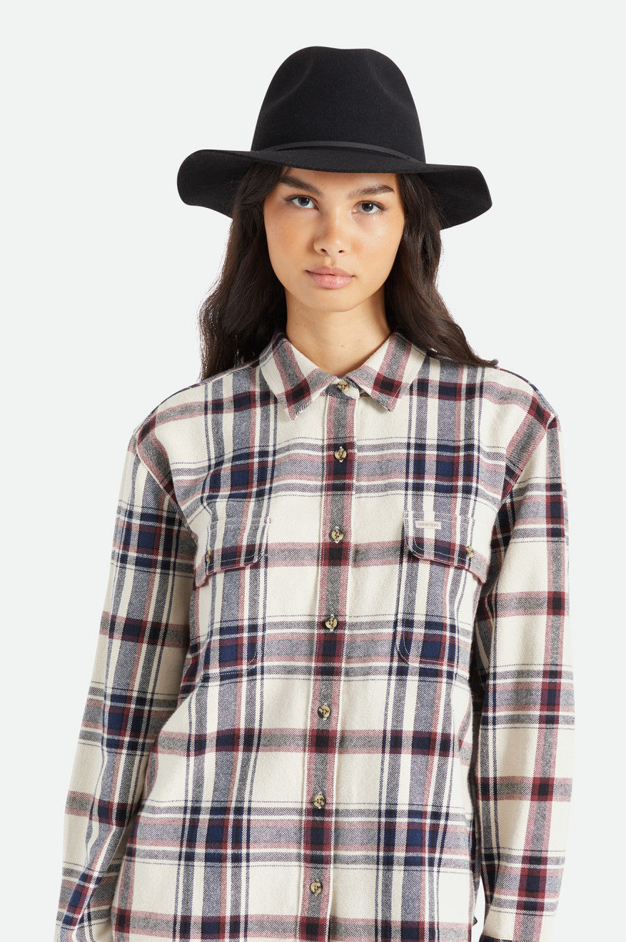 Fedora Brixton Wesley Fedora Feminino Pretas | KNAHJ-0718