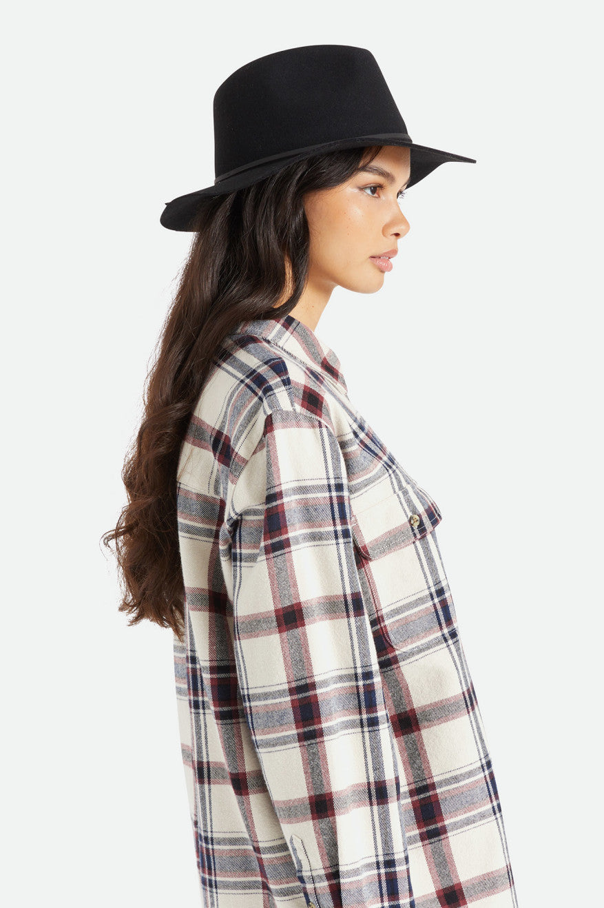 Fedora Brixton Wesley Fedora Feminino Pretas | KNAHJ-0718