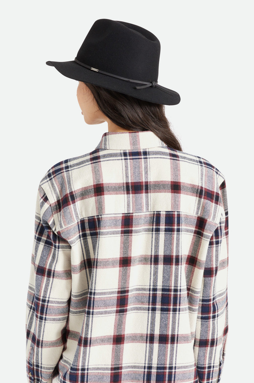 Fedora Brixton Wesley Fedora Feminino Pretas | KNAHJ-0718