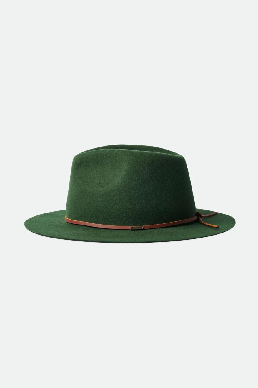 Fedora Brixton Wesley Packable Fedora Feminino Verdes | WHJYM-1042