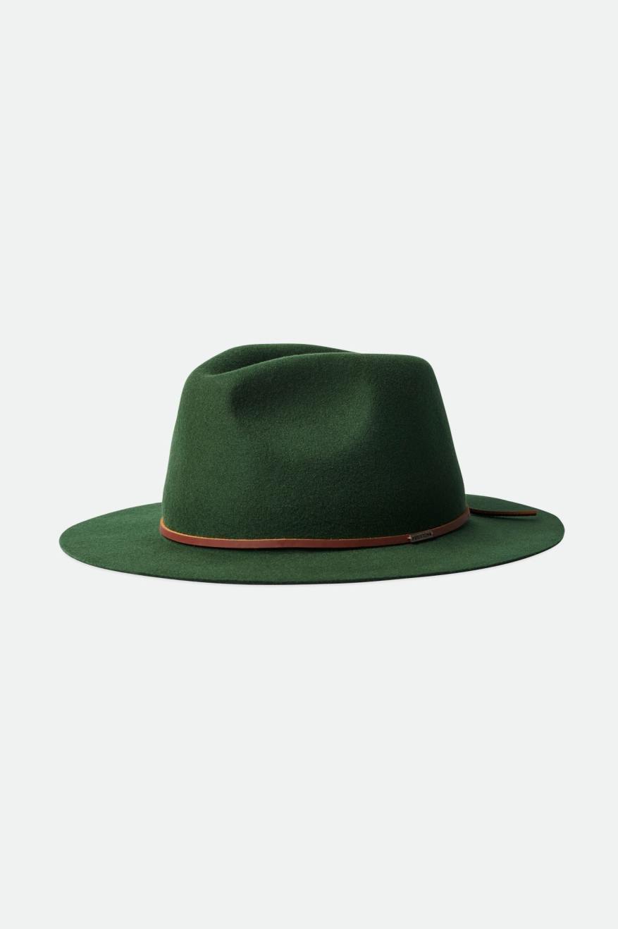 Fedora Brixton Wesley Packable Fedora Feminino Verdes | WHJYM-1042