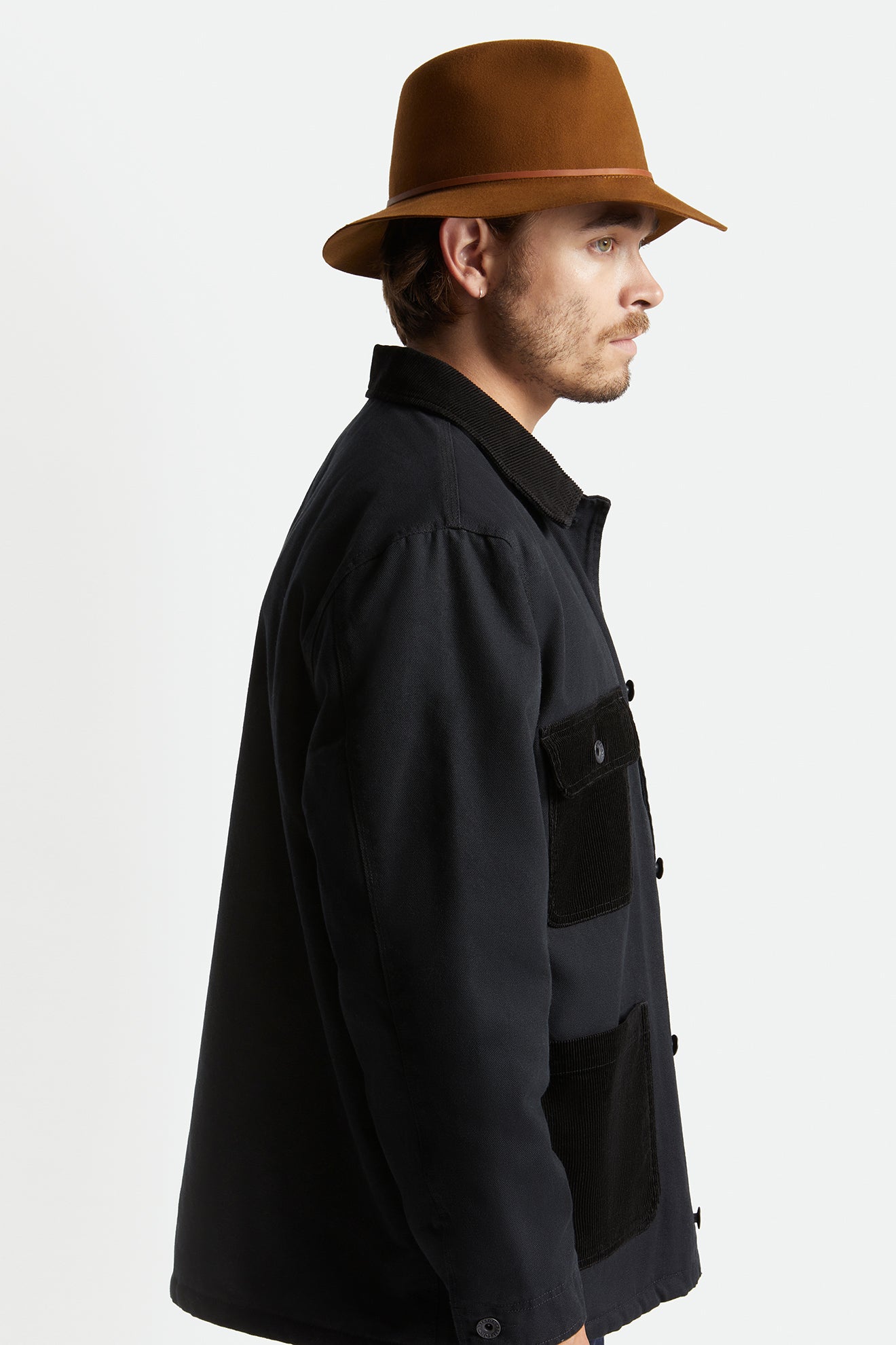 Fedora Brixton Wesley Packable Masculino Cafes | CWLFX-2461