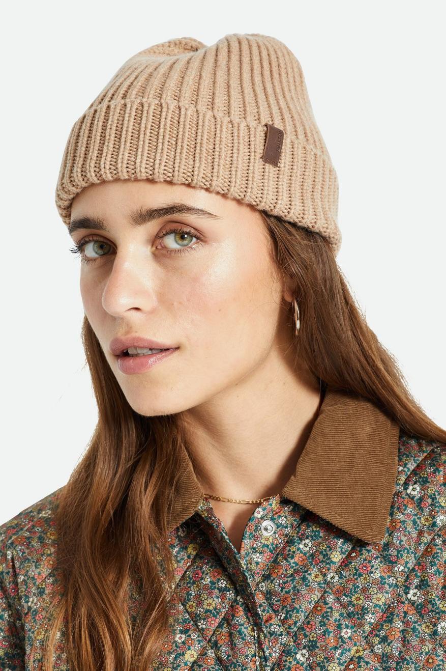 Gorro Brixton Heist Reserve Cashmere Feminino Bege | ANLVW-5710