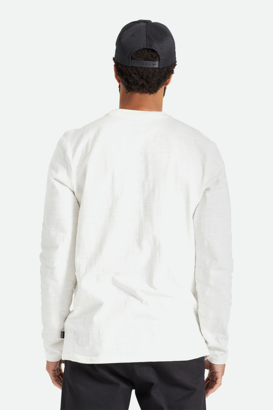 Knitwear Brixton Basic Slub L/S Pocket Masculino Branco | GCIHS-3280