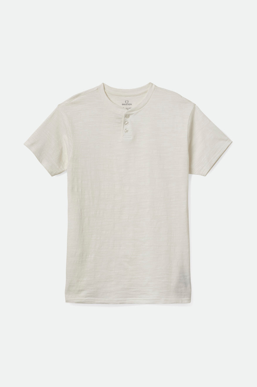 Knitwear Brixton Basic Slub S/S Henley Masculino Branco | TXKWO-0856