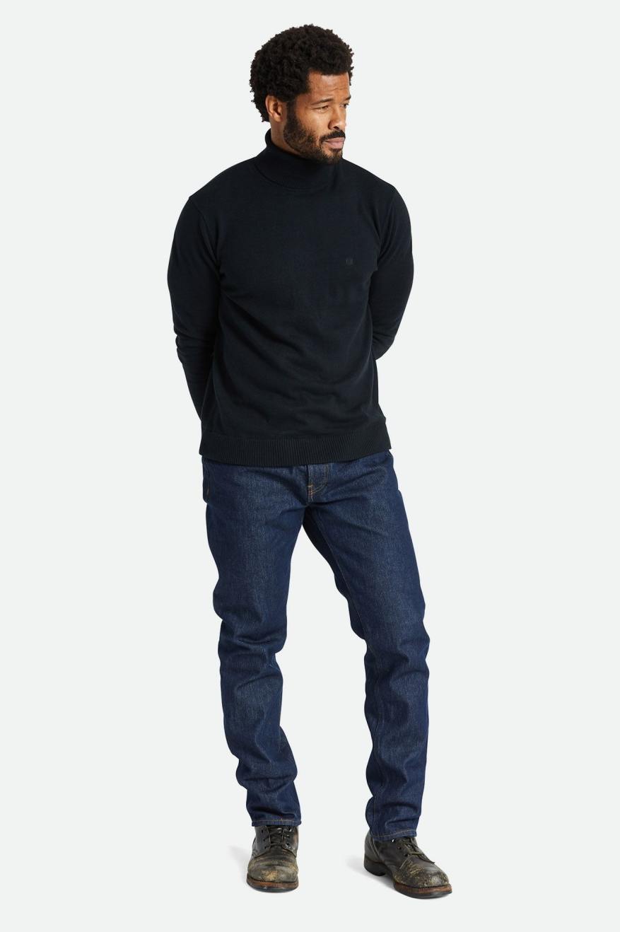 Knitwear Brixton Reserve Cashmere L/S Turtleneck Masculino Pretas | XPYEM-4567