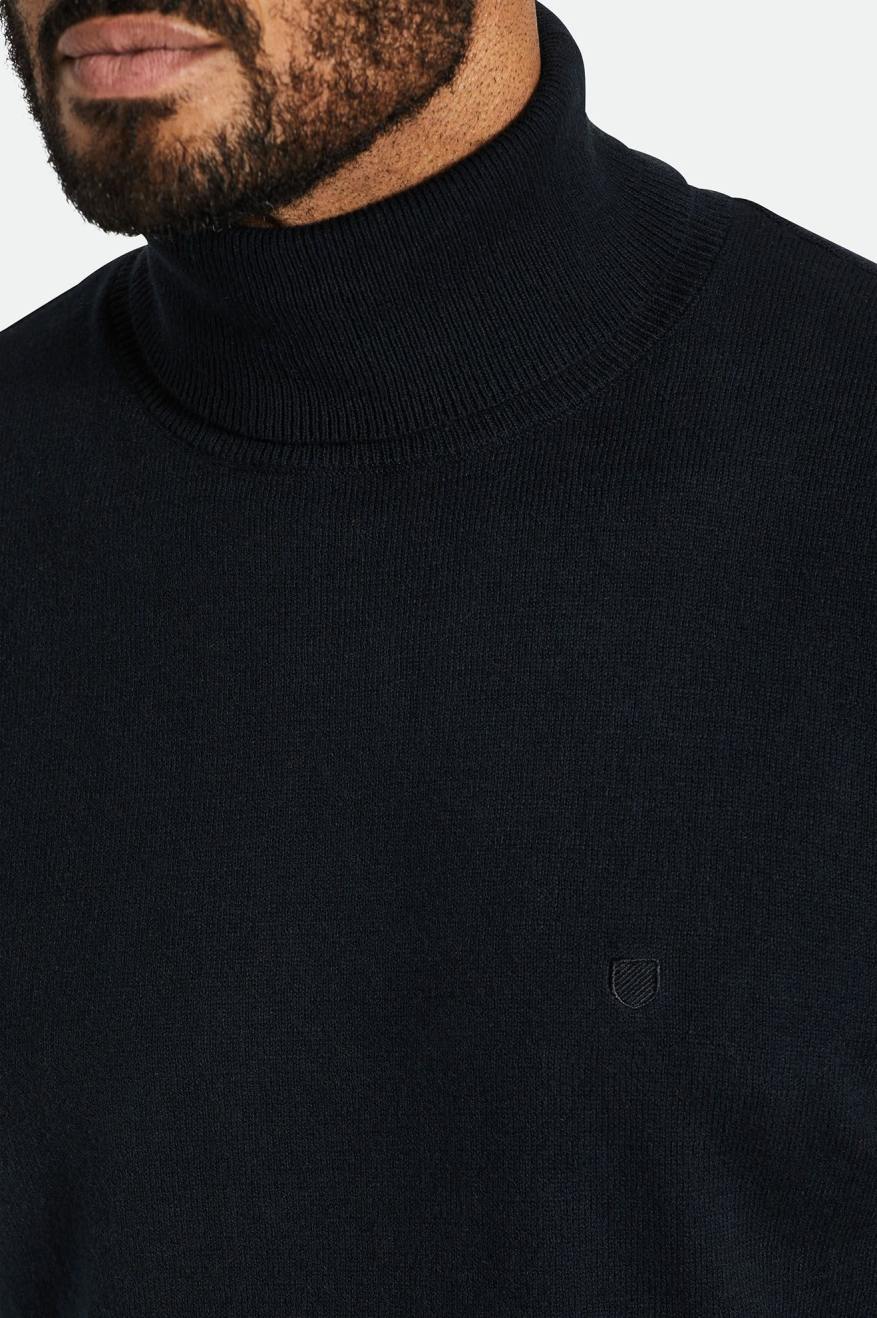 Knitwear Brixton Reserve Cashmere L/S Turtleneck Masculino Pretas | XPYEM-4567