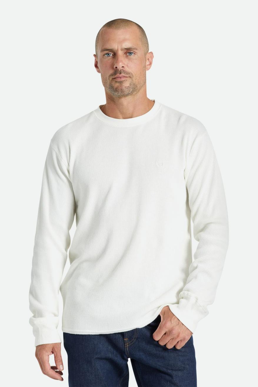 Knitwear Brixton Reserve Thermal L/S Masculino Branco | DWKGU-0721