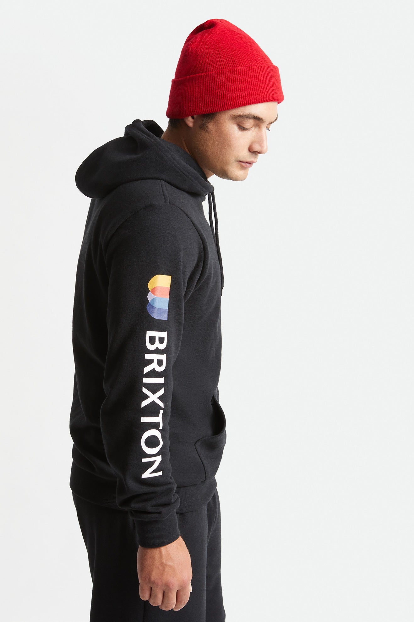 Moletom Com Capuz Brixton Alton Masculino Pretas | THAUJ-6093