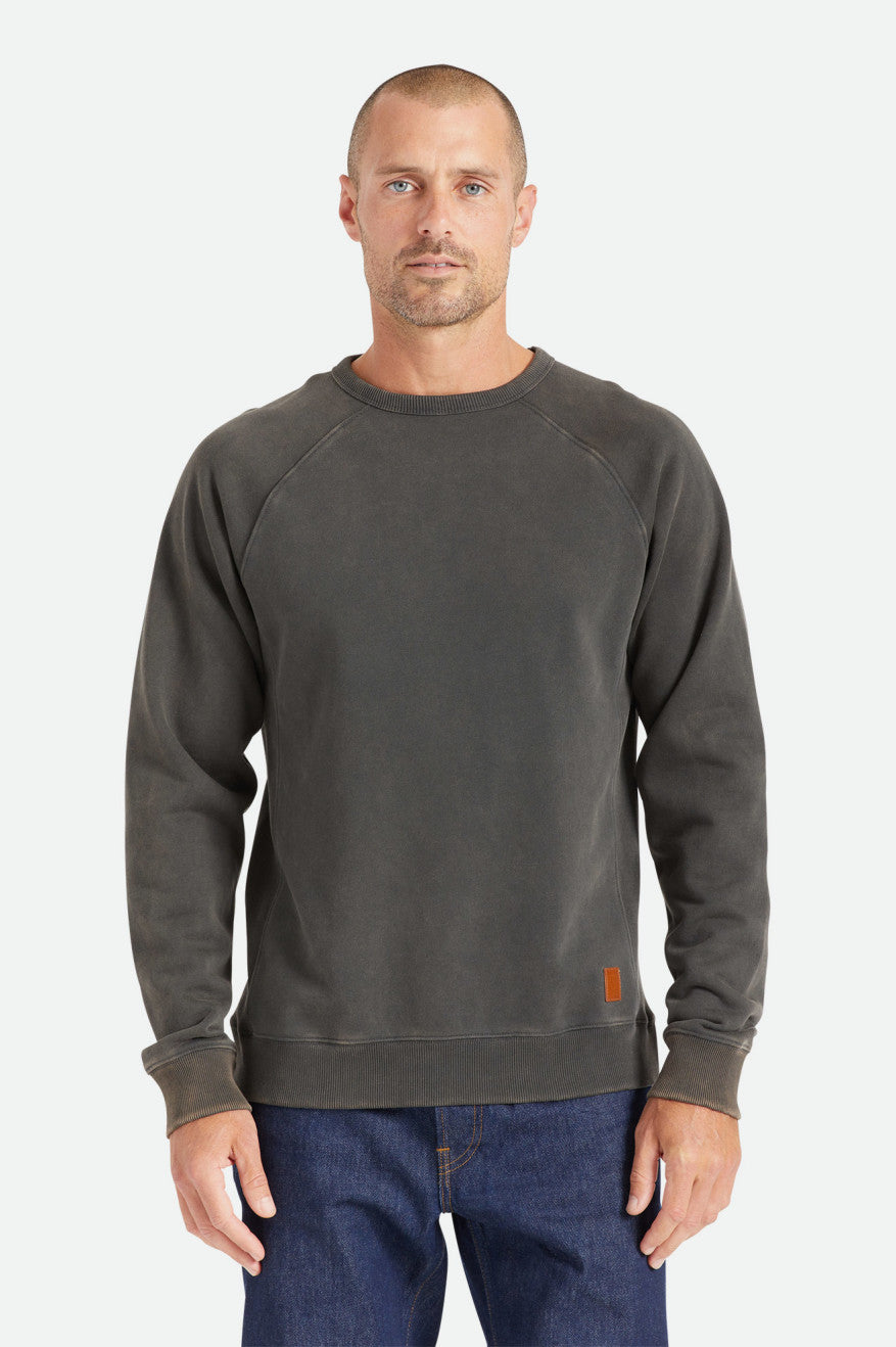 Moletom Com Capuz Brixton Cooper Reserve Raglan Crew Masculino Pretas | BQXYO-8146