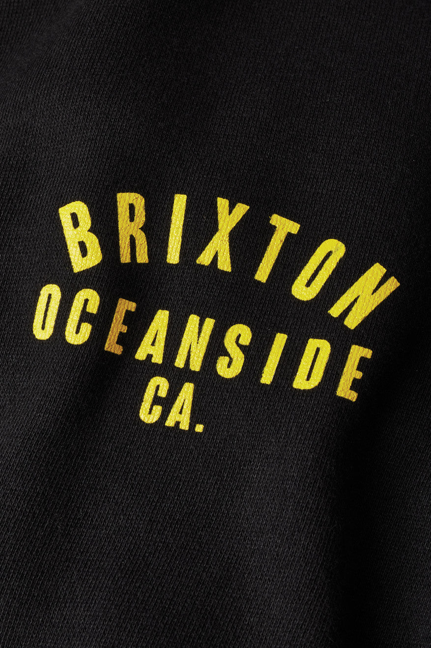 Moletom Com Capuz Brixton Woodburn Oceanside Fleece Masculino Pretas Douradas | SEJWD-7418