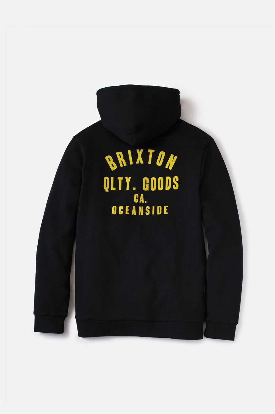 Moletom Com Capuz Brixton Woodburn Oceanside Fleece Masculino Pretas Douradas | SEJWD-7418