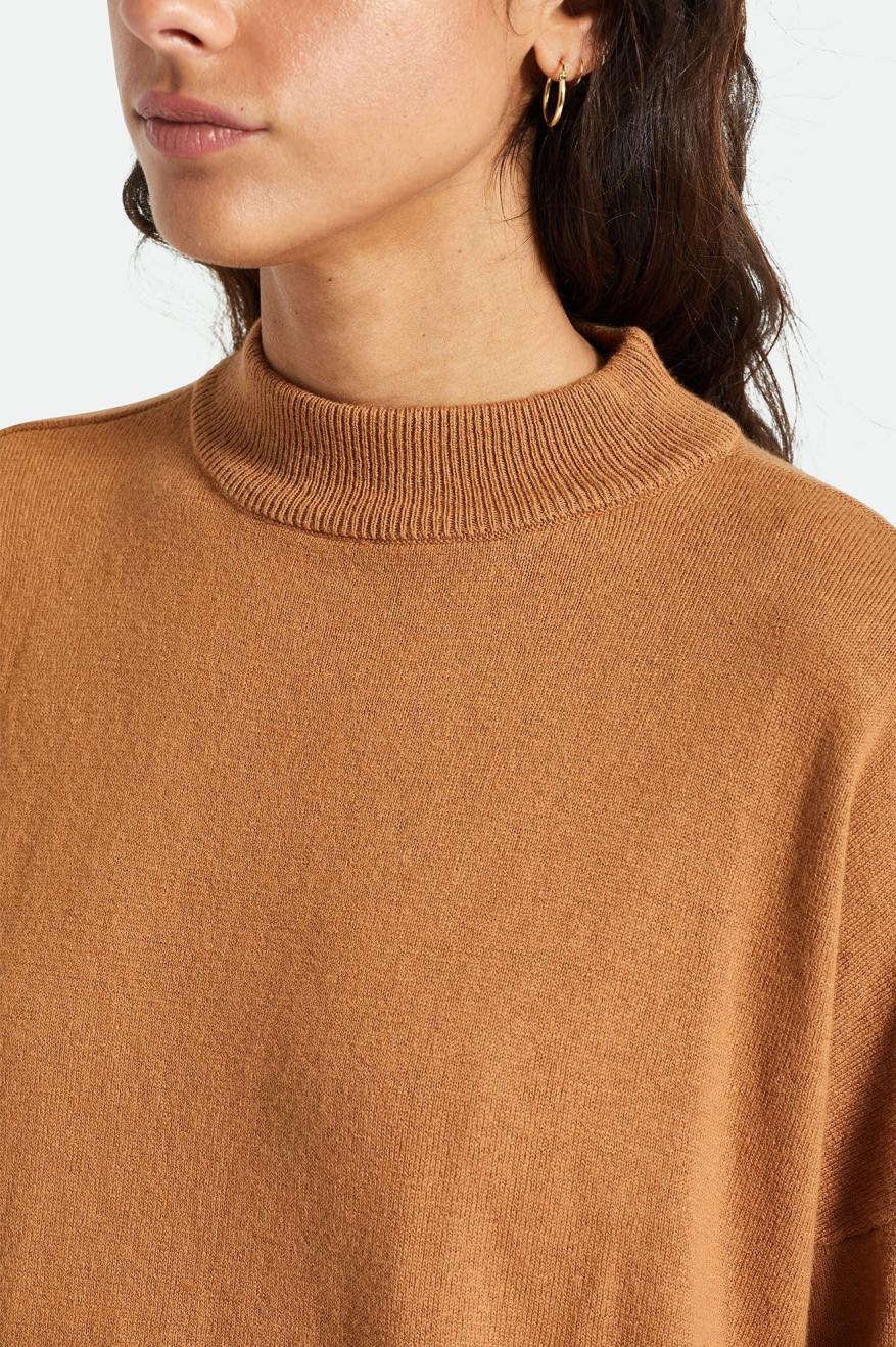 Suéteres Brixton Reserve Oversized Cashmere Feminino Marrom | MNCJU-9084