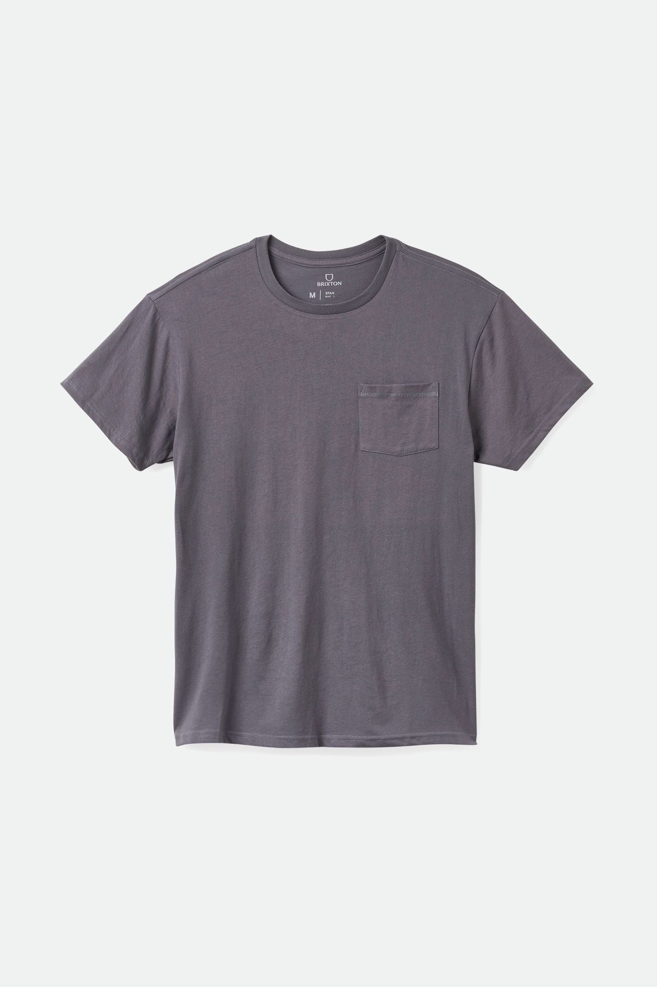 Tops Brixton Basic S/S Pocket Masculino Azuis | ARVJU-0267