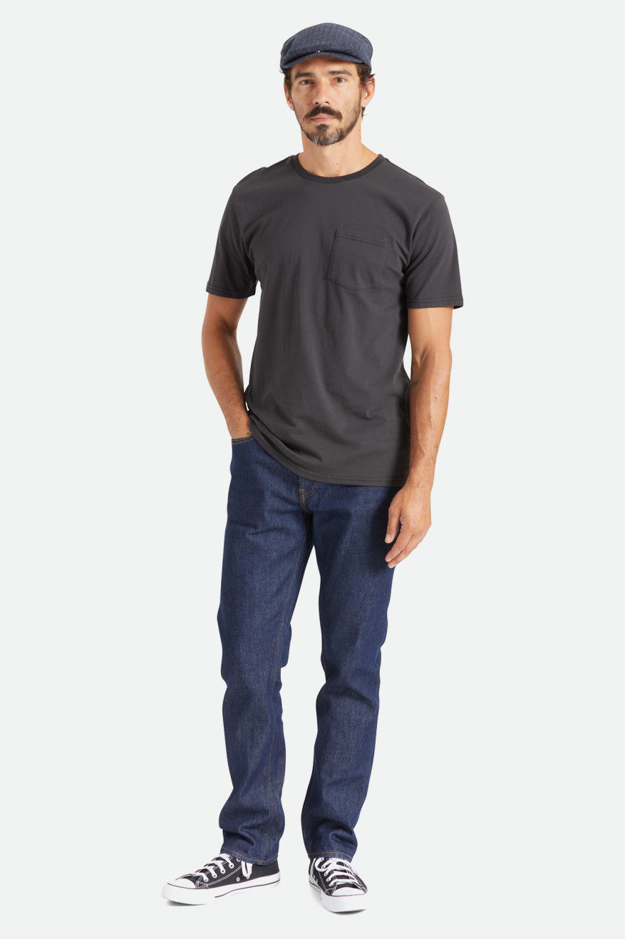 Tops Brixton Basic S/S Pocket Masculino Pretas | EGHAK-4053