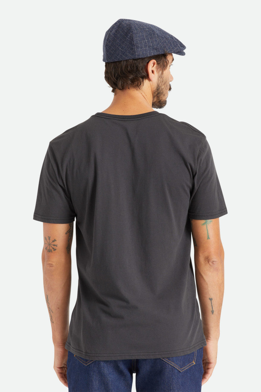 Tops Brixton Basic S/S Pocket Masculino Pretas | EGHAK-4053