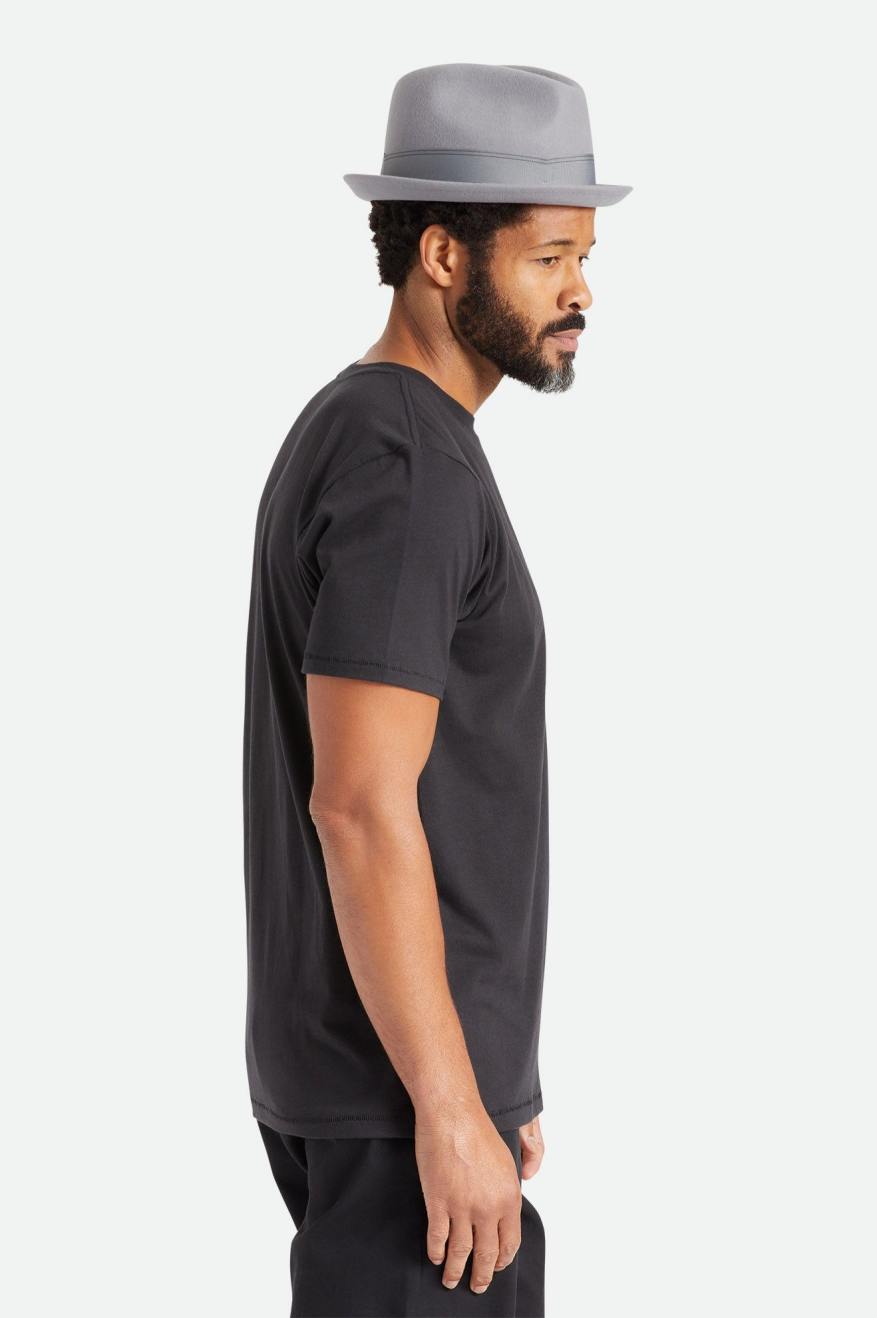 Tops Brixton Basic S/S Tailored Masculino Pretas | IDABV-0814