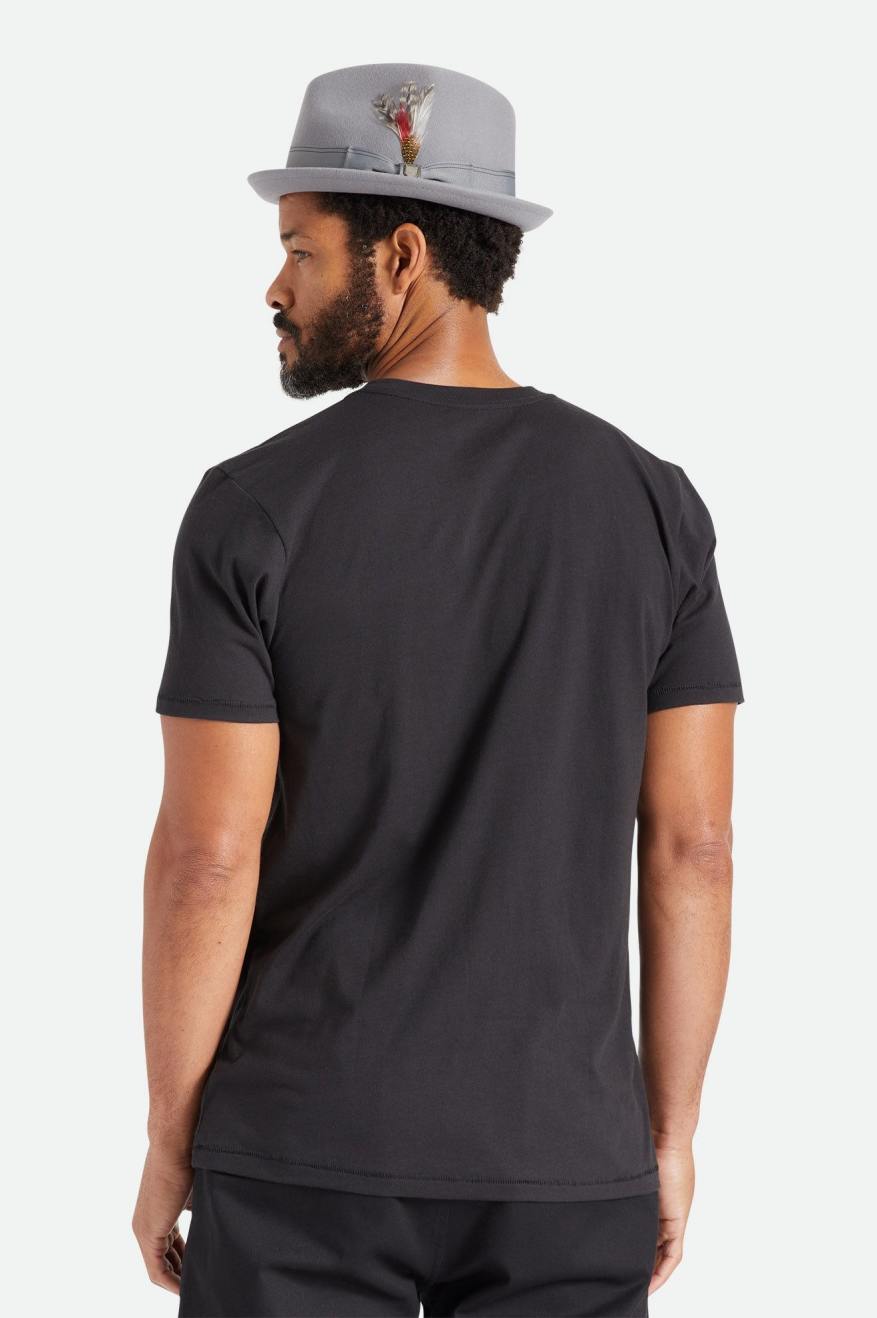 Tops Brixton Basic S/S Tailored Masculino Pretas | IDABV-0814