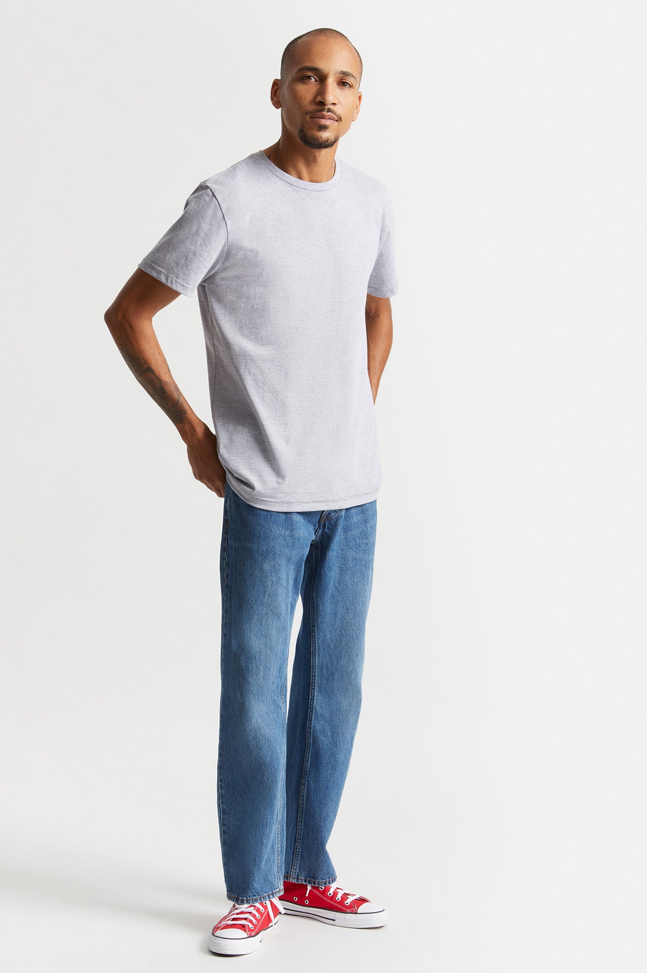 Tops Brixton Basic S/S Tailored Masculino Cinzentas | KTHYW-0273