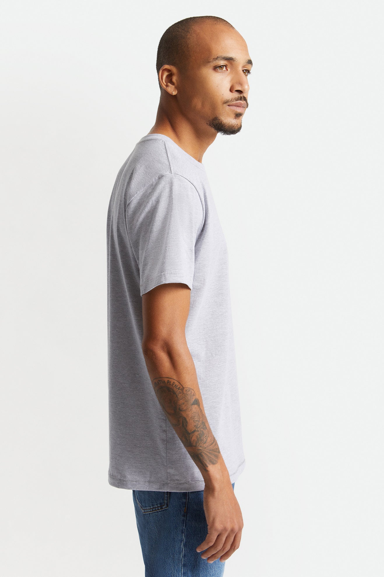 Tops Brixton Basic S/S Tailored Masculino Cinzentas | KTHYW-0273