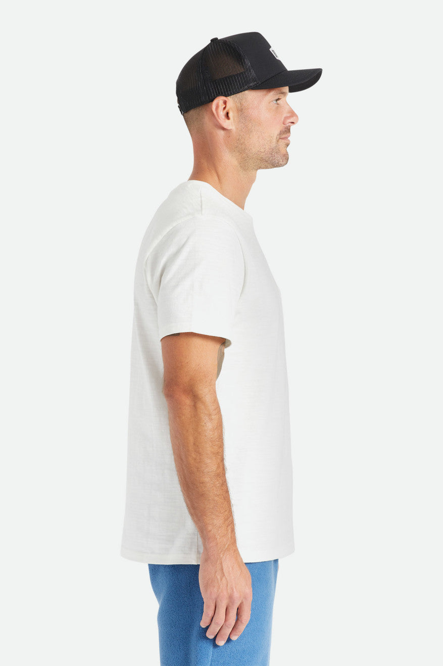 Tops Brixton Basic Slub S/S Pocket Masculino Branco | CLRNY-4035