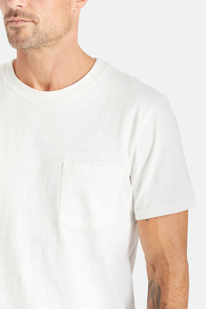 Tops Brixton Basic Slub S/S Pocket Masculino Branco | CLRNY-4035