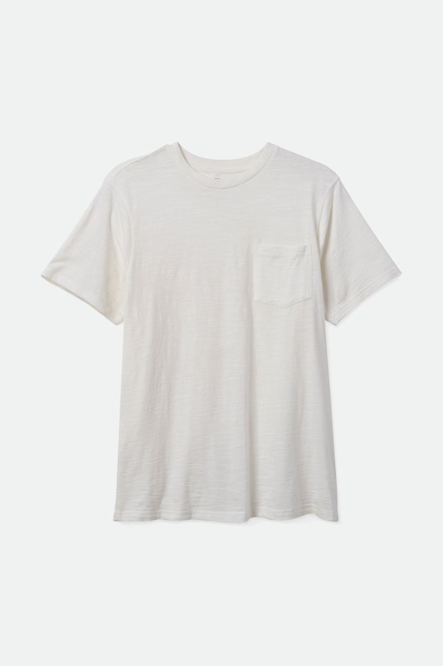 Tops Brixton Basic Slub S/S Pocket Masculino Branco | CLRNY-4035