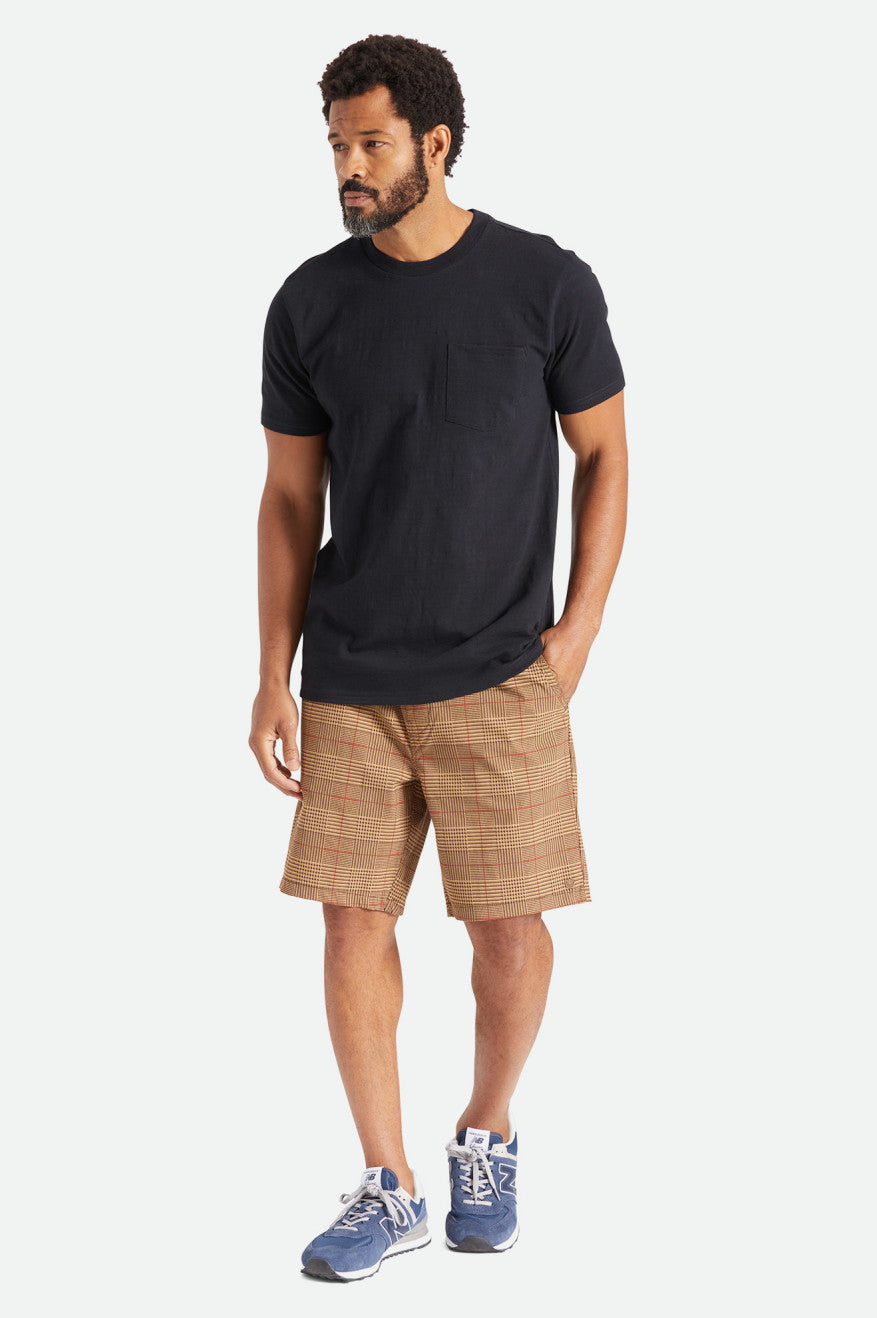 Tops Brixton Basic Slub S/S Pocket Masculino Pretas | UEGXZ-9645