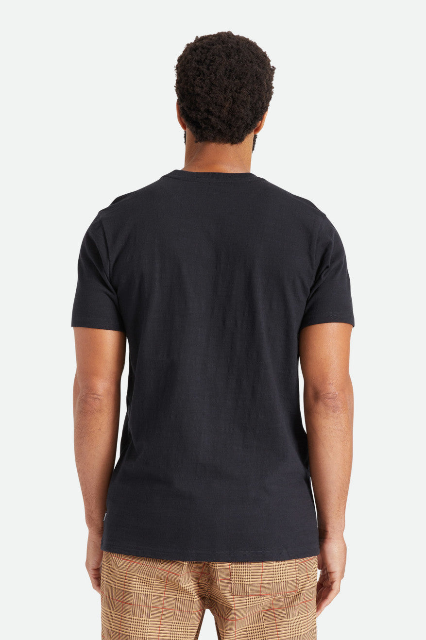 Tops Brixton Basic Slub S/S Pocket Masculino Pretas | UEGXZ-9645