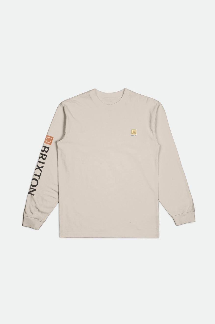 Tops Brixton Beta II L/S Standard Masculino Creme | XQDTF-5123