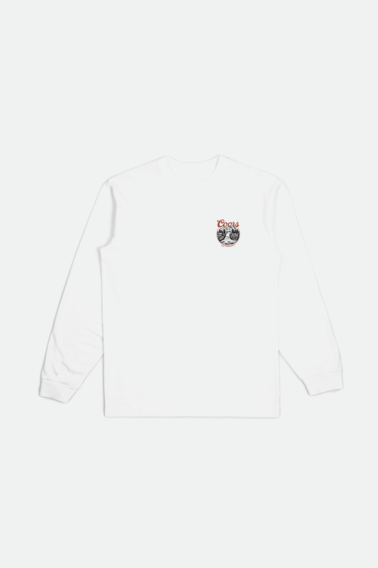 Tops Brixton Coors Rocky L/S Standard Masculino Branco | KAIJT-4798