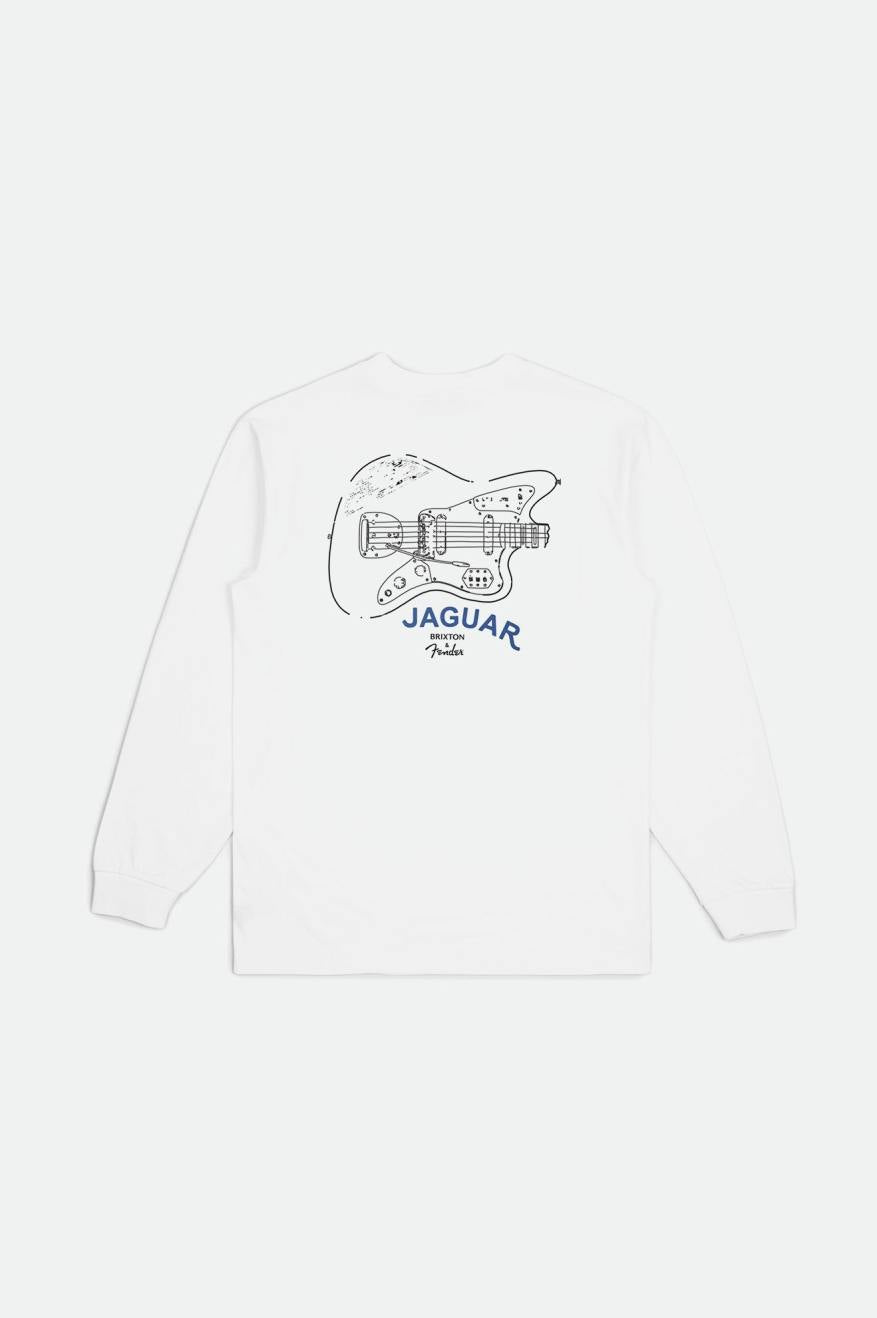 Tops Brixton Fender Jaguar Contour L/S Standard Masculino Branco | OQRVK-3056