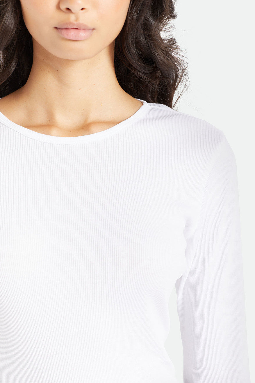 Tops Brixton Tennessee L/S Feminino Branco | OGRYQ-2357