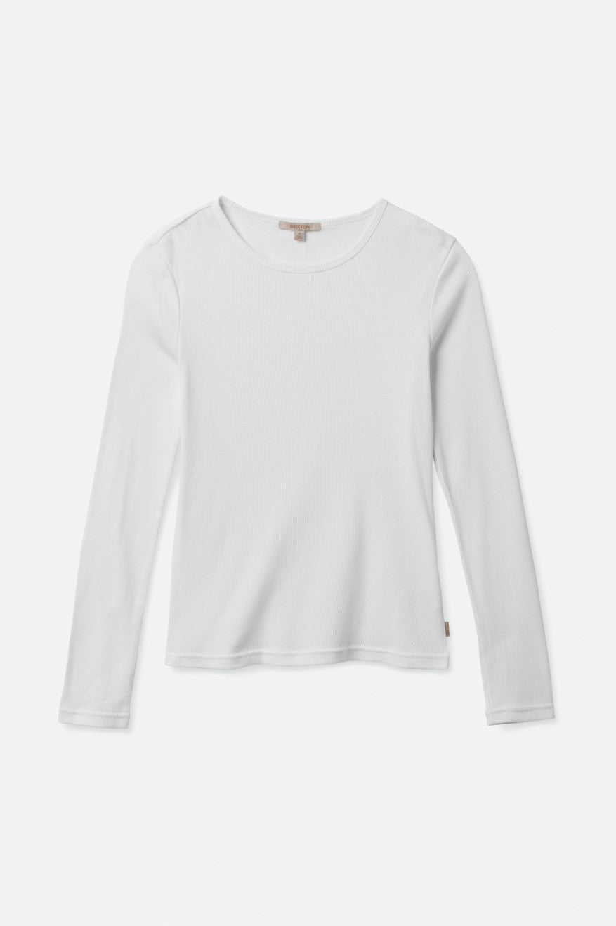 Tops Brixton Tennessee L/S Feminino Branco | OGRYQ-2357