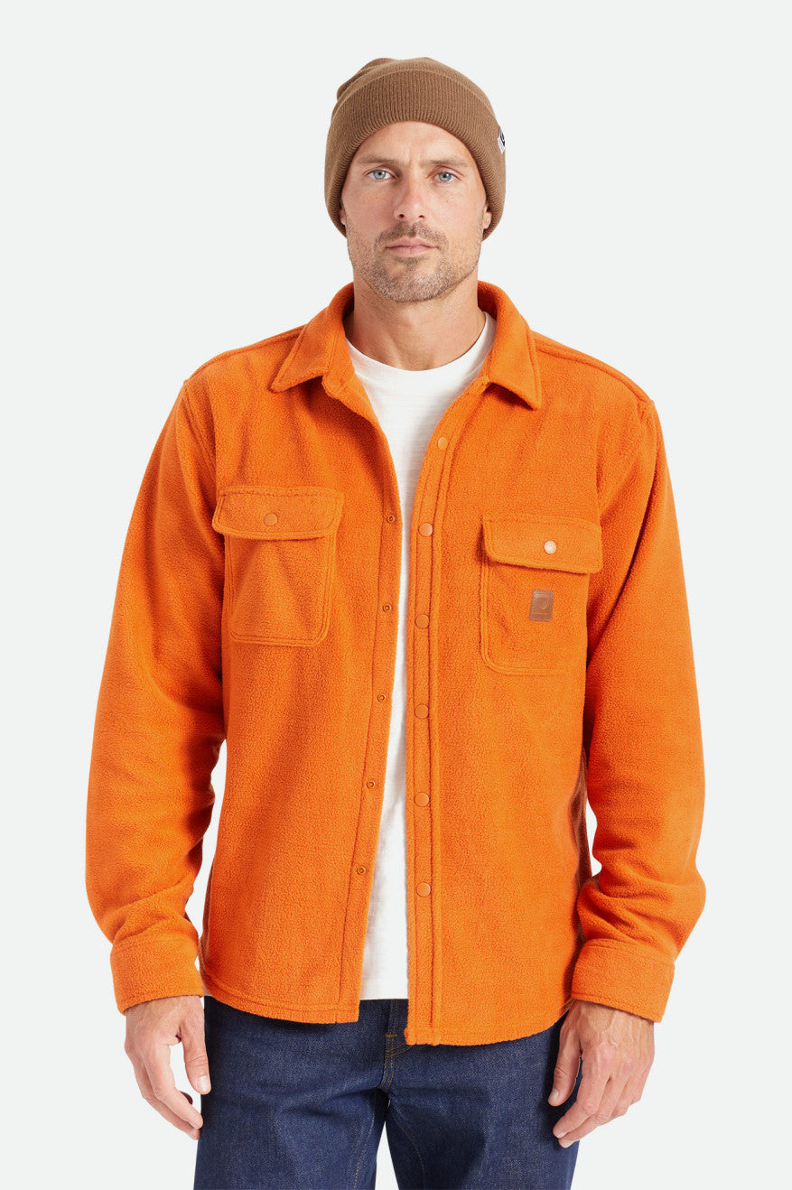 Tops De Flanela Brixton Bowery L/S Arctic Stretch Fleece Masculino Laranja | YIJVQ-2793