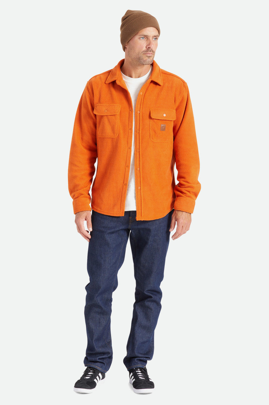 Tops De Flanela Brixton Bowery L/S Arctic Stretch Fleece Masculino Laranja | YIJVQ-2793