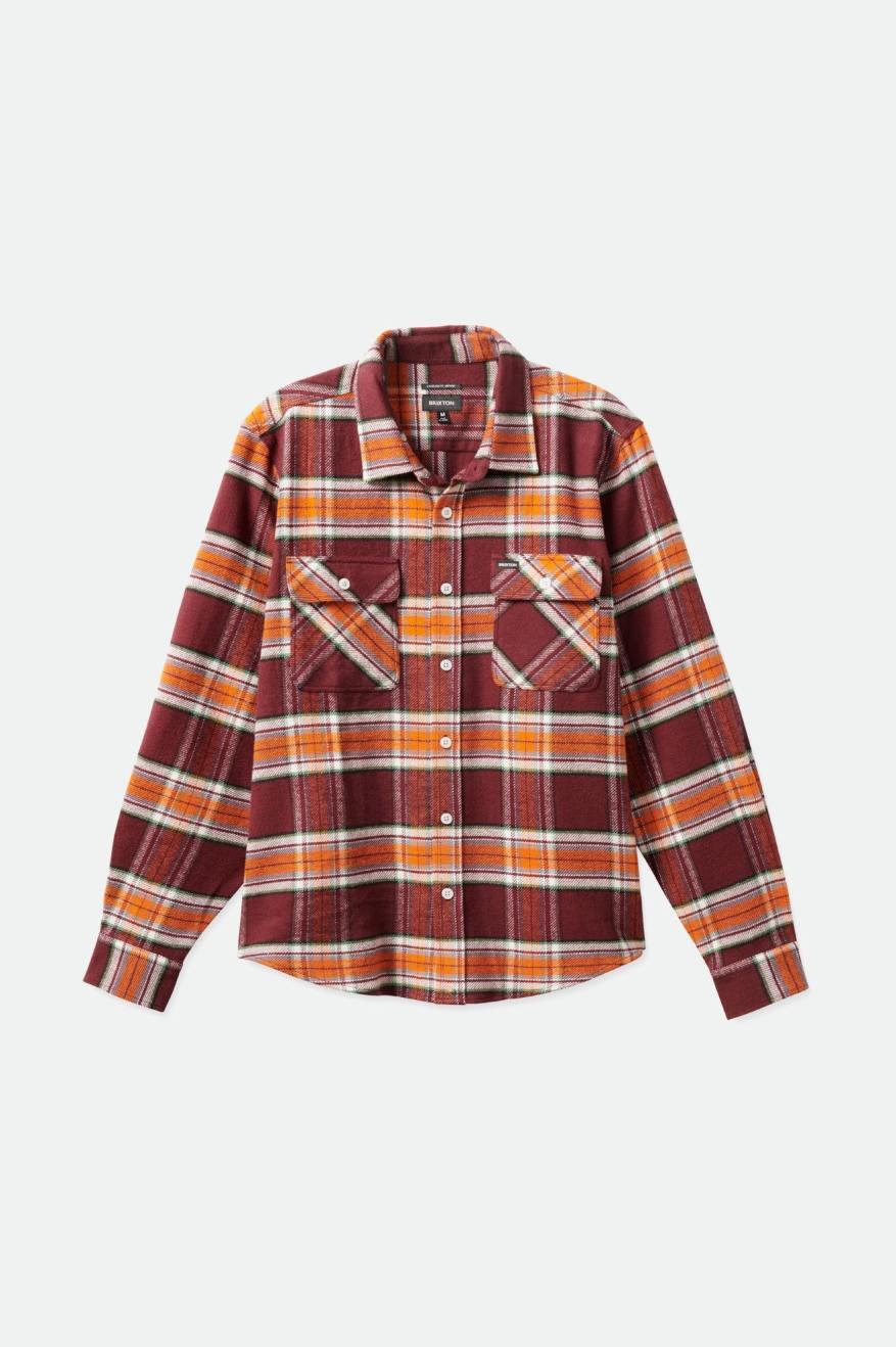 Tops De Flanela Brixton Bowery L/S Masculino Laranja | MXNSG-6574