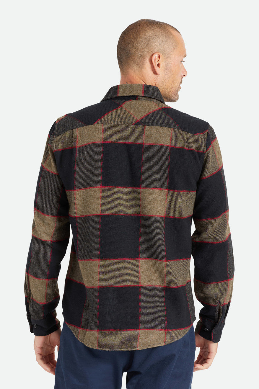 Tops De Flanela Brixton Bowery L/S Masculino Cinzentas | OPIXB-7958